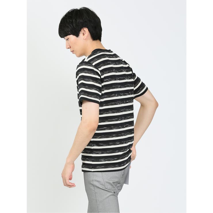 ミックスボーダー クルーネック半袖Tシャツ | TAKA-Q MEN | 詳細画像12 