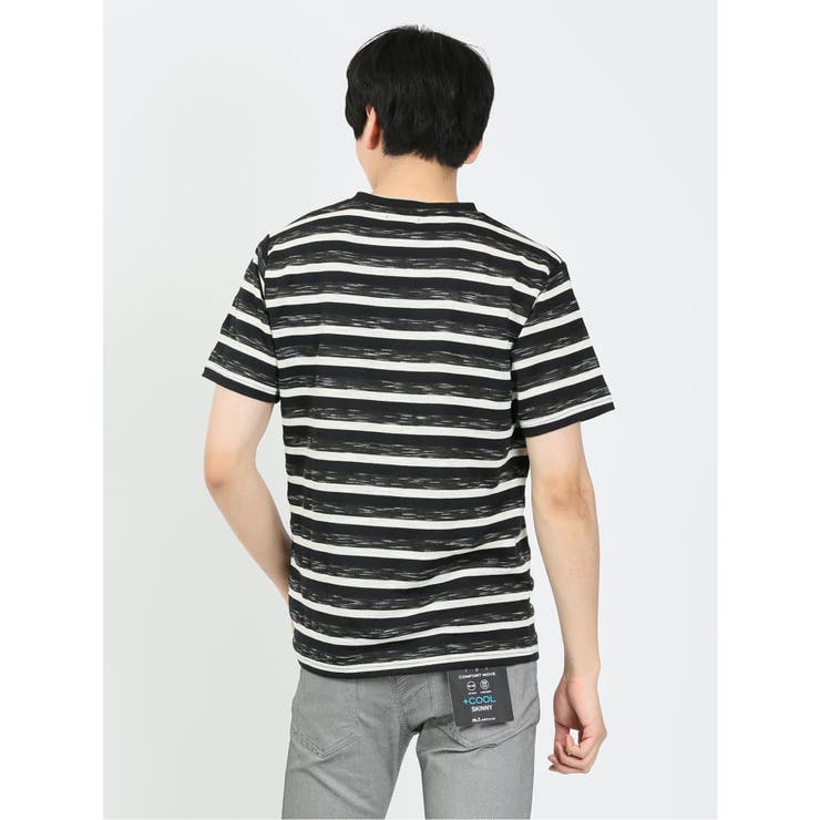 ミックスボーダー クルーネック半袖Tシャツ | TAKA-Q MEN | 詳細画像13 