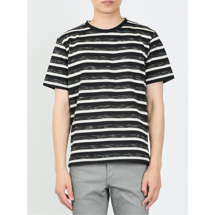 ミックスボーダー クルーネック半袖Tシャツ | TAKA-Q MEN | 詳細画像15 