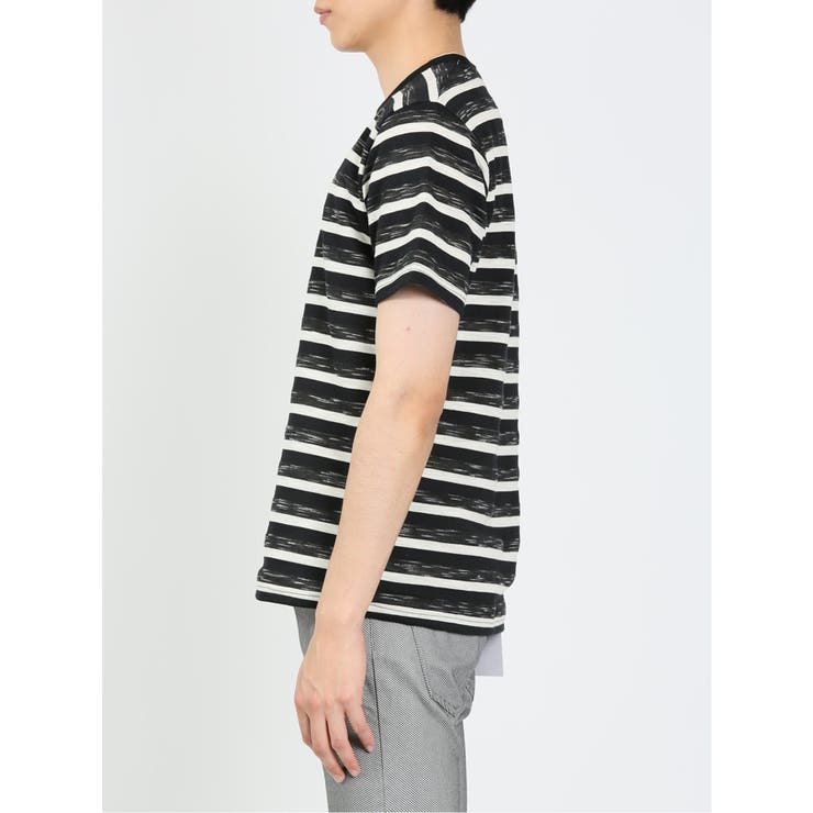 ミックスボーダー クルーネック半袖Tシャツ | TAKA-Q MEN | 詳細画像16 