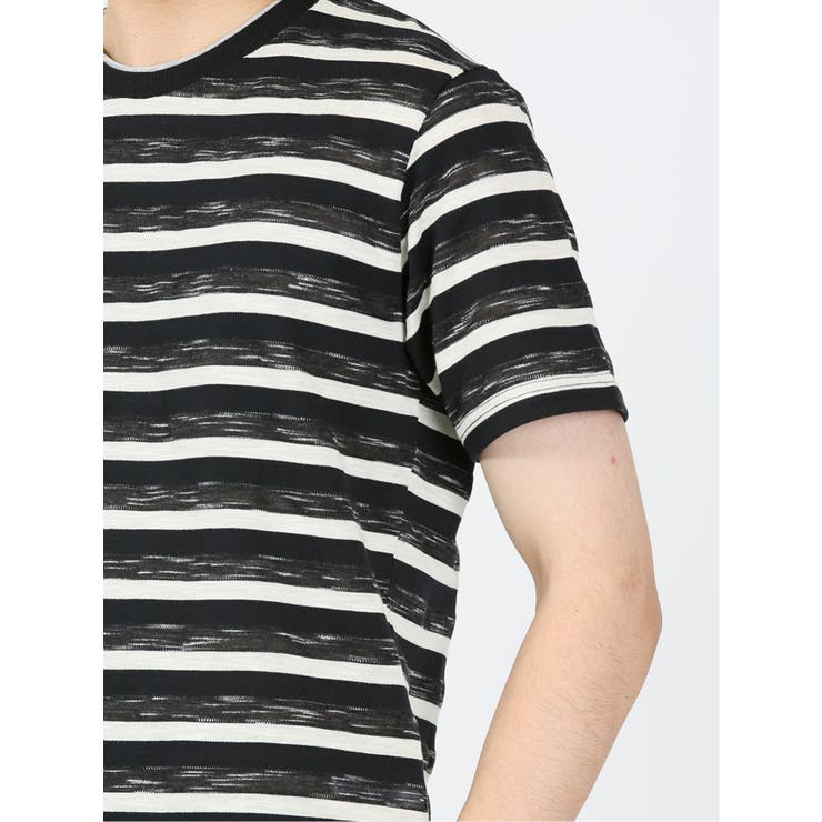 ミックスボーダー クルーネック半袖Tシャツ | TAKA-Q MEN | 詳細画像19 