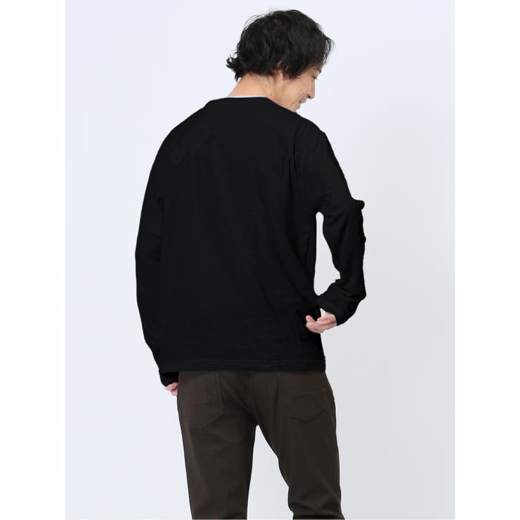 リンクスアーガイル フェイクVネック長袖Tシャツ | TAKA-Q MEN | 詳細画像13 