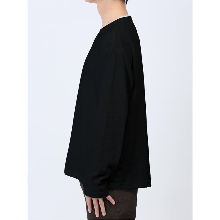 リンクスアーガイル フェイクVネック長袖Tシャツ | TAKA-Q MEN | 詳細画像16 