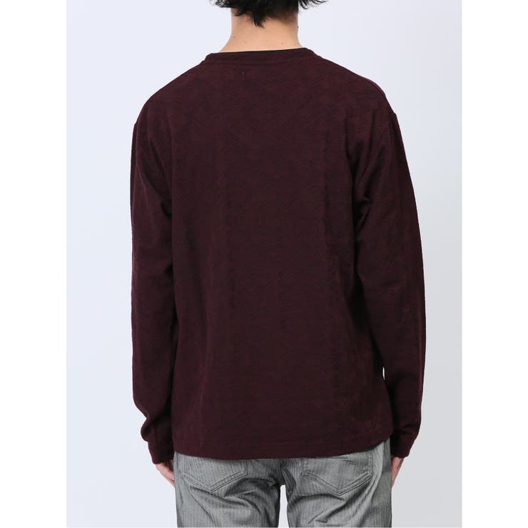 リンクスアーガイル フェイクVネック長袖Tシャツ | TAKA-Q MEN | 詳細画像27 