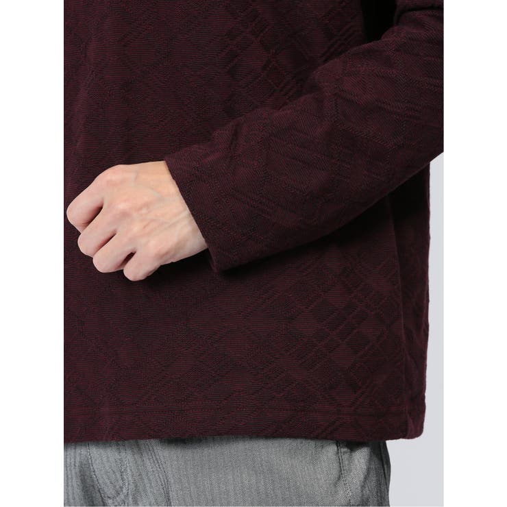 リンクスアーガイル フェイクVネック長袖Tシャツ | TAKA-Q MEN | 詳細画像29 