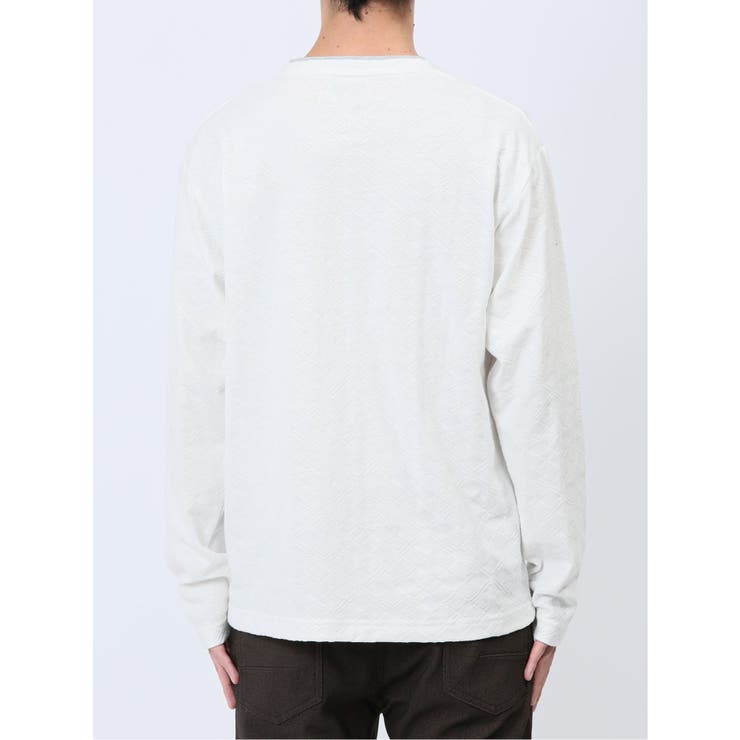 リンクスアーガイル フェイクVネック長袖Tシャツ | TAKA-Q MEN | 詳細画像8 