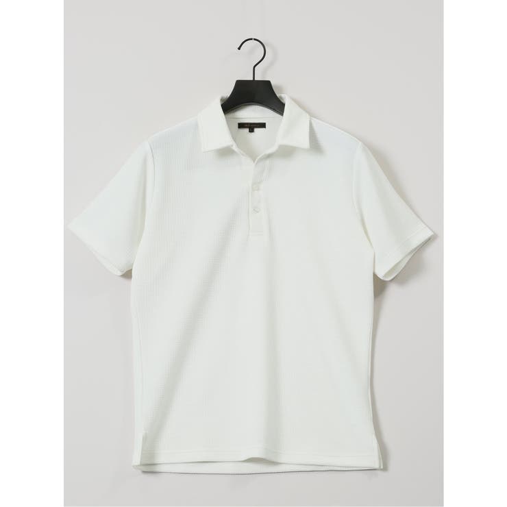 ふくれジャガード スキッパー半袖ポロシャツ | TAKA-Q MEN | 詳細画像11 