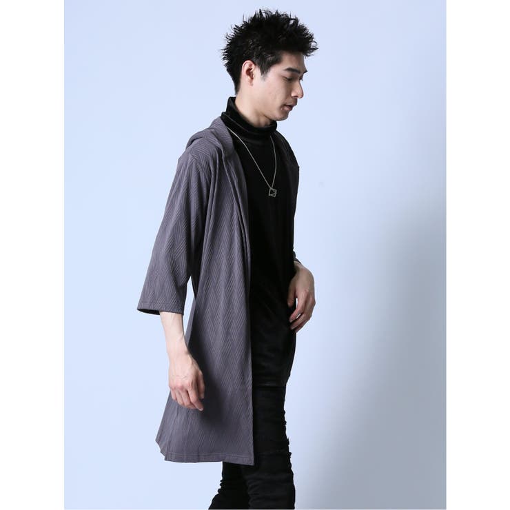 ジャガード 5分袖フーディガン | TAKA-Q MEN | 詳細画像4