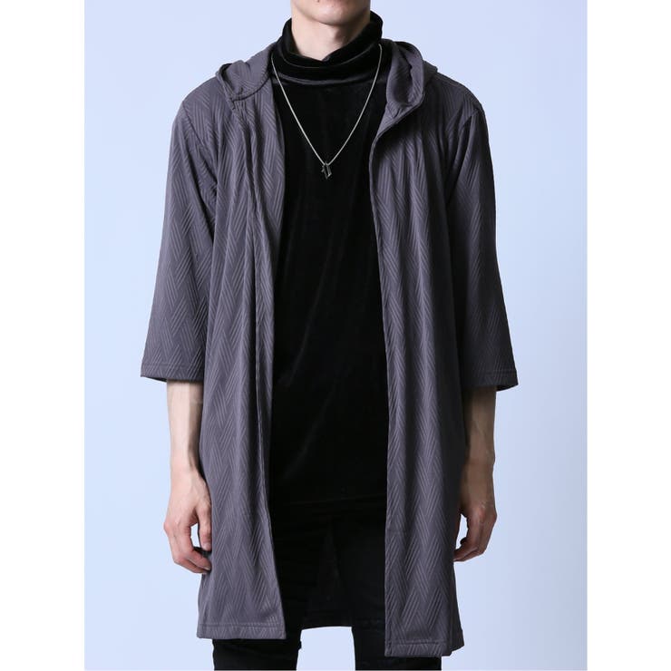 ジャガード 5分袖フーディガン | TAKA-Q MEN | 詳細画像5