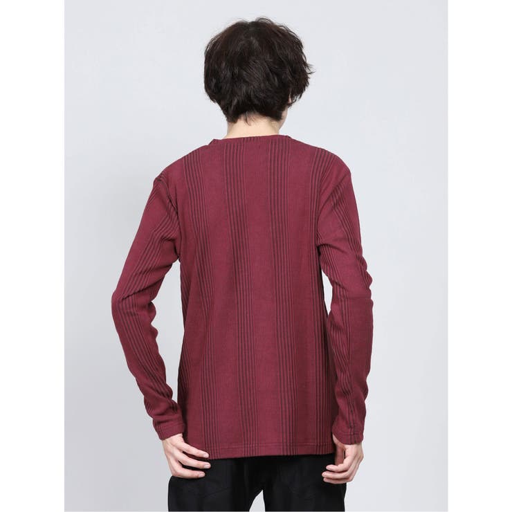 両面起毛 杢テレコ Vネック長袖Ｔシャツ | TAKA-Q MEN | 詳細画像3 
