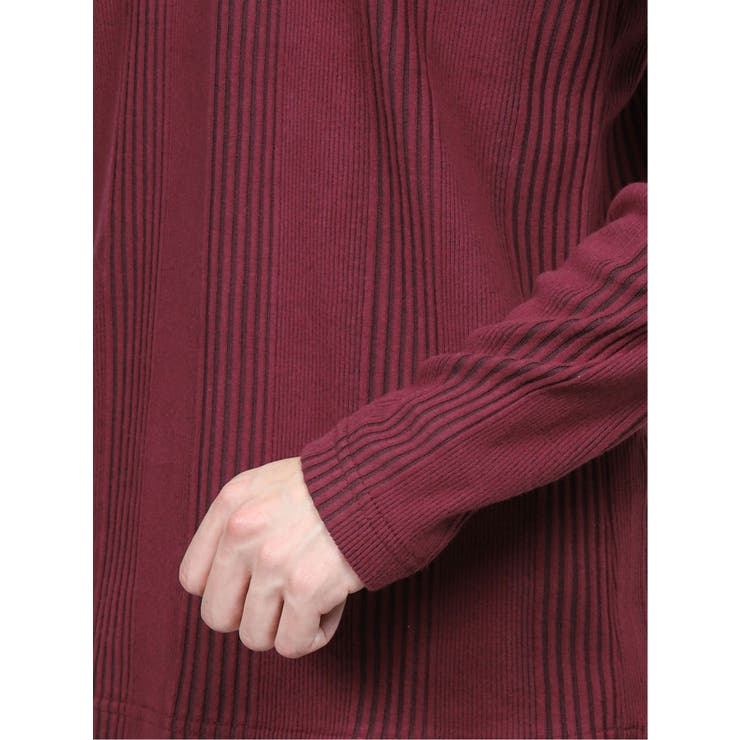 両面起毛 杢テレコ Vネック長袖Ｔシャツ | TAKA-Q MEN | 詳細画像4 