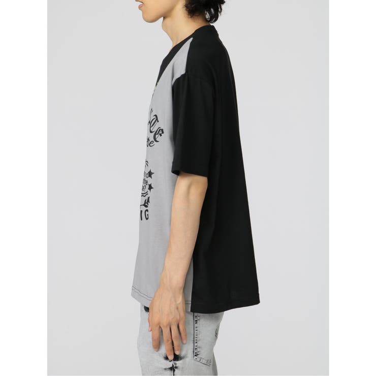 切替カレッジ クルーネック半袖ルーズTシャツ | TAKA-Q MEN | 詳細画像7 