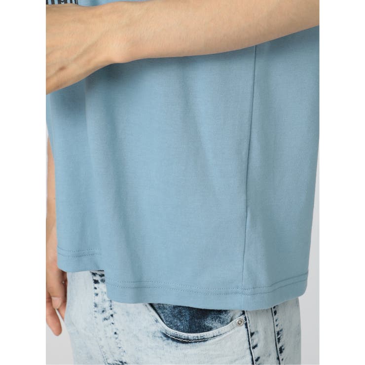 切替カレッジ Vネック半袖ルーズTシャツ | TAKA-Q MEN | 詳細画像10 