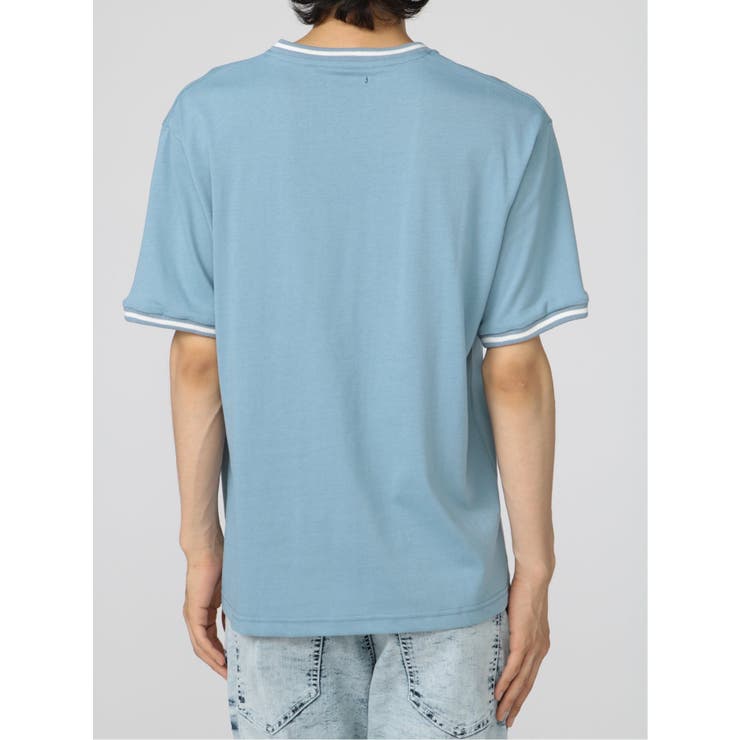 切替カレッジ Vネック半袖ルーズTシャツ | TAKA-Q MEN | 詳細画像8 