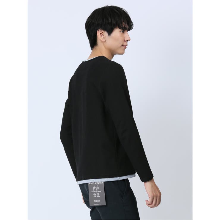 メランジ フェイクキーネック 長袖ニットソー | TAKA-Q MEN | 詳細画像22 