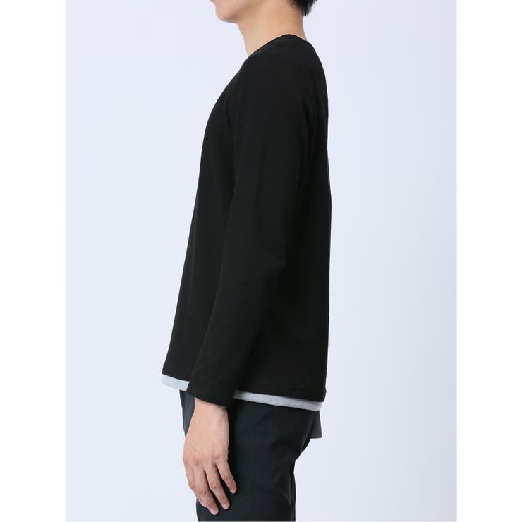 メランジ フェイクキーネック 長袖ニットソー | TAKA-Q MEN | 詳細画像24 