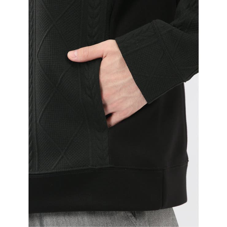 ふくれジャガード 切替 長袖プルパーカー | TAKA-Q MEN | 詳細画像10 