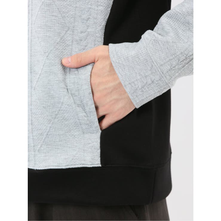 ふくれジャガード 切替 長袖プルパーカー | TAKA-Q MEN | 詳細画像20 