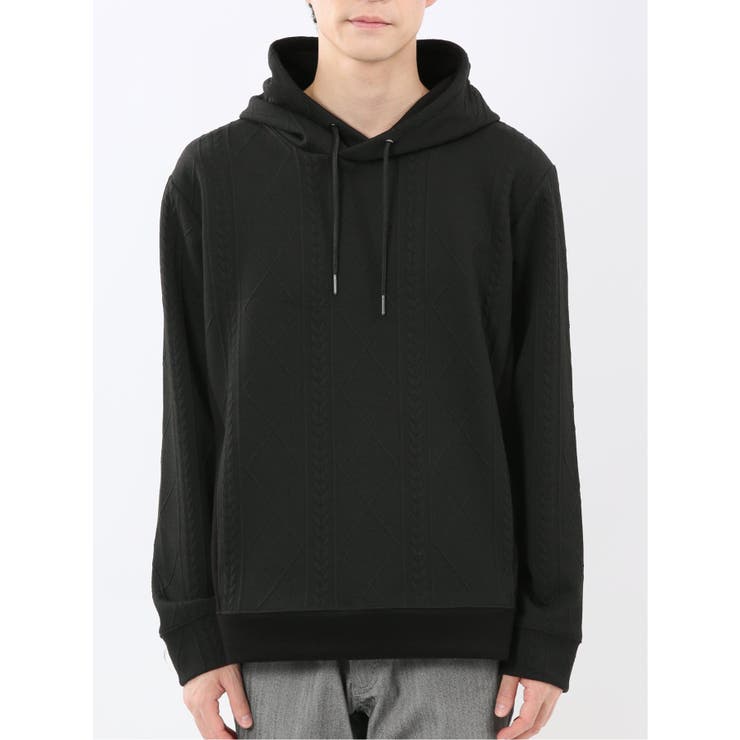 ふくれジャガード 切替 長袖プルパーカー | TAKA-Q MEN | 詳細画像6 