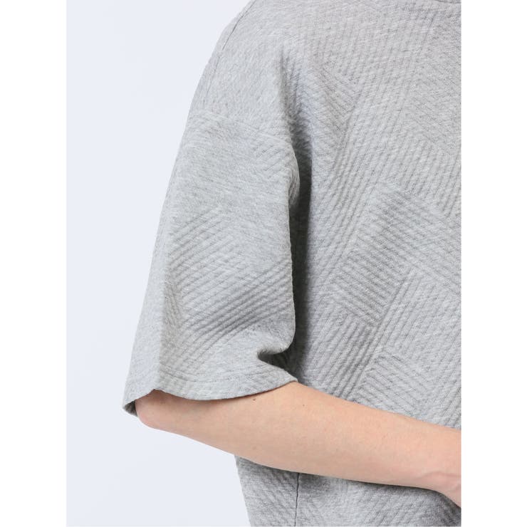 ジオメトリックジャガード クルーネック半袖Tシャツ | TAKA-Q MEN | 詳細画像10 