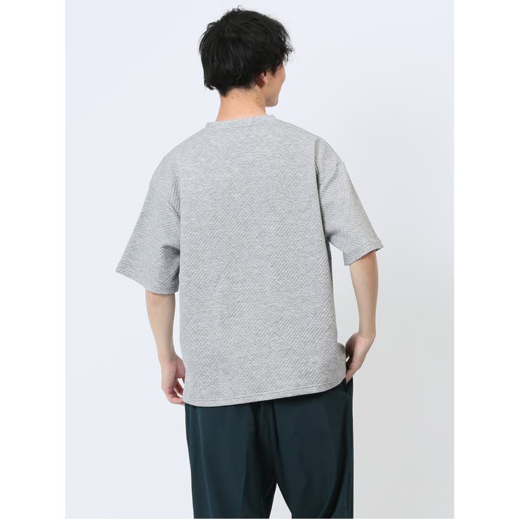 ジオメトリックジャガード クルーネック半袖Tシャツ | TAKA-Q MEN | 詳細画像3 