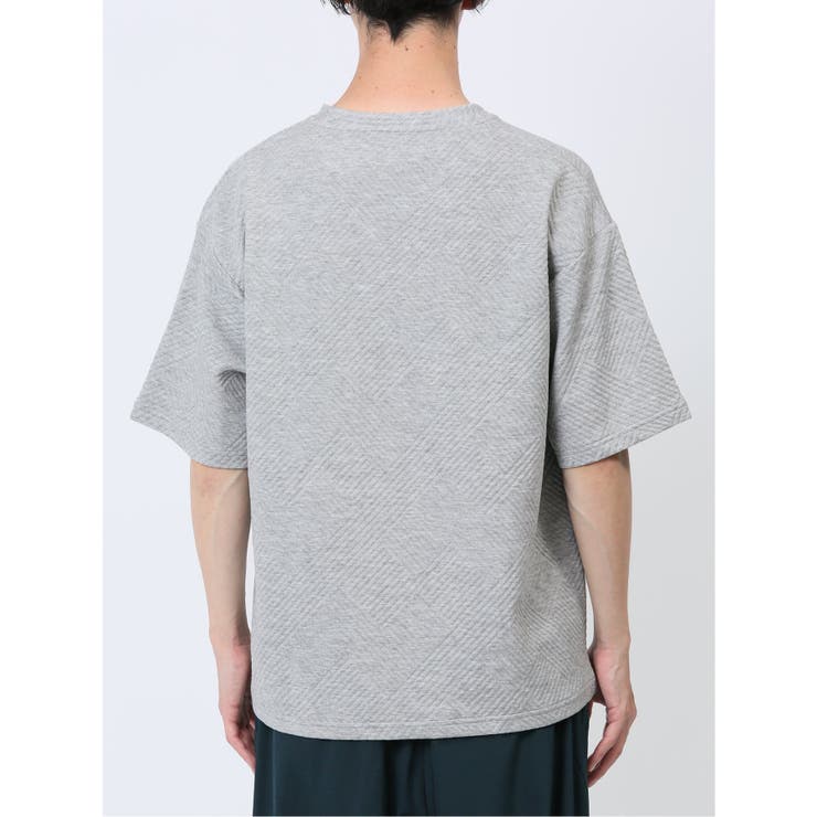 ジオメトリックジャガード クルーネック半袖Tシャツ | TAKA-Q MEN | 詳細画像8 