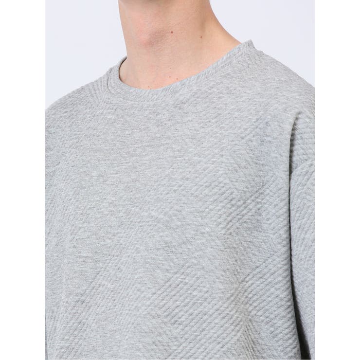 ジオメトリックジャガード クルーネック半袖Tシャツ | TAKA-Q MEN | 詳細画像9 