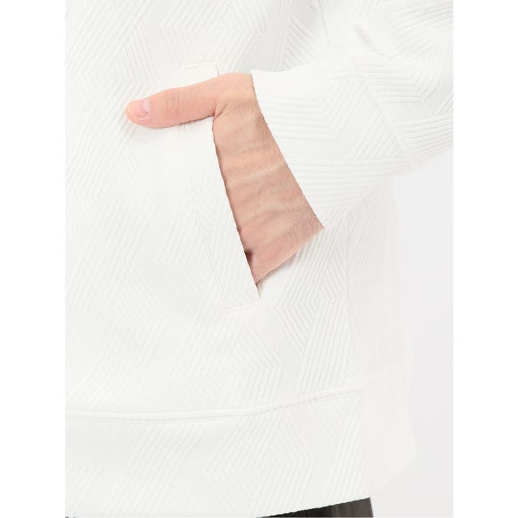 ふくれジャガード 長袖フルジップパーカー | TAKA-Q MEN | 詳細画像10 