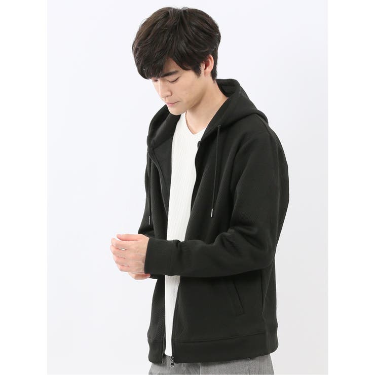 ふくれジャガード 長袖フルジップパーカー | TAKA-Q MEN | 詳細画像12 