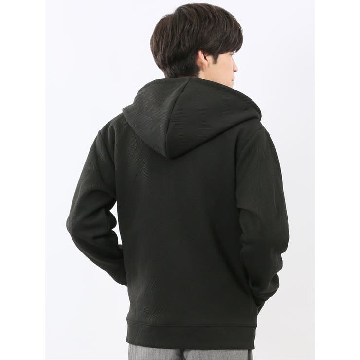 ふくれジャガード 長袖フルジップパーカー | TAKA-Q MEN | 詳細画像13 