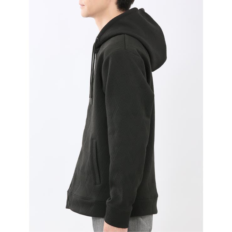 ふくれジャガード 長袖フルジップパーカー | TAKA-Q MEN | 詳細画像17 