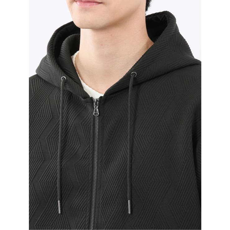 ふくれジャガード 長袖フルジップパーカー | TAKA-Q MEN | 詳細画像19 