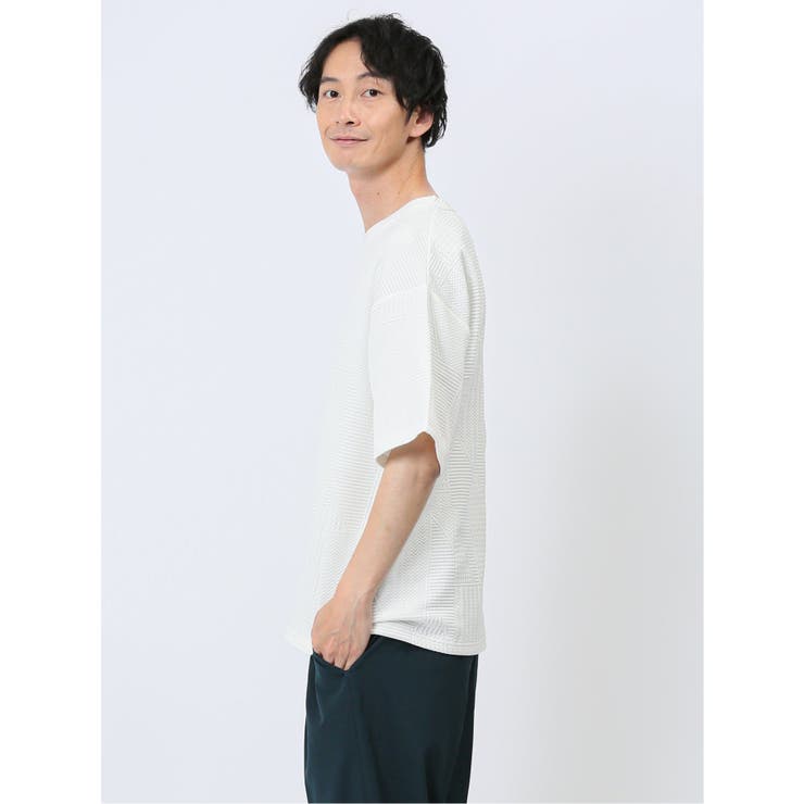 ランダムジャガード クルーネック半袖Tシャツ | TAKA-Q MEN | 詳細画像2 