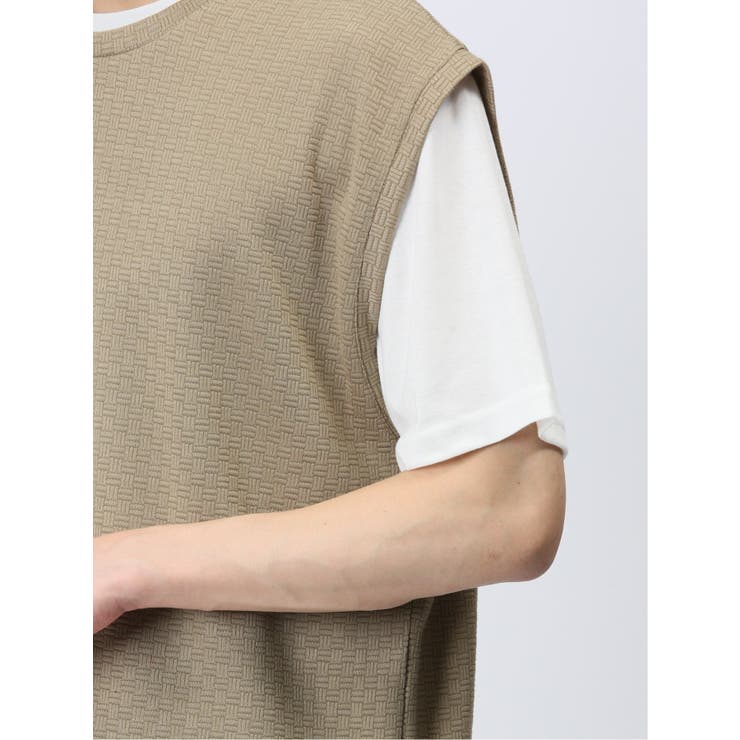 クルーネックベスト&半袖Tシャツ アンサンブル | TAKA-Q MEN | 詳細画像10 
