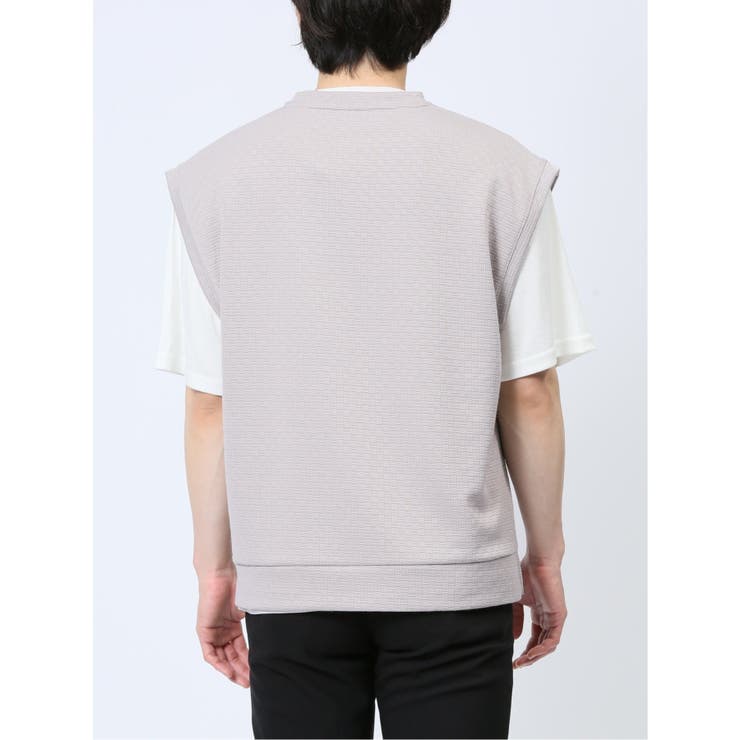 クルーネックベスト&半袖Tシャツ アンサンブル | TAKA-Q MEN | 詳細画像19 