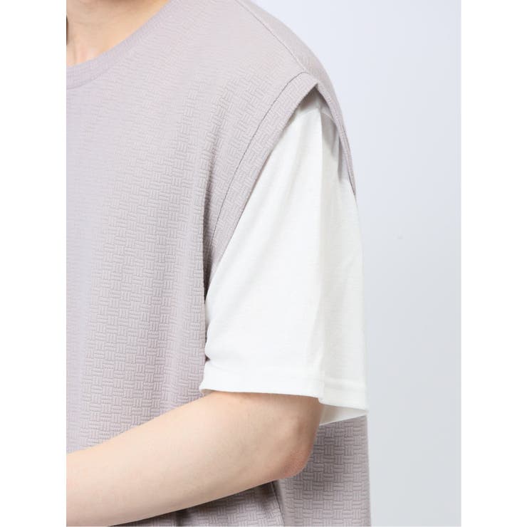 クルーネックベスト&半袖Tシャツ アンサンブル | TAKA-Q MEN | 詳細画像21 