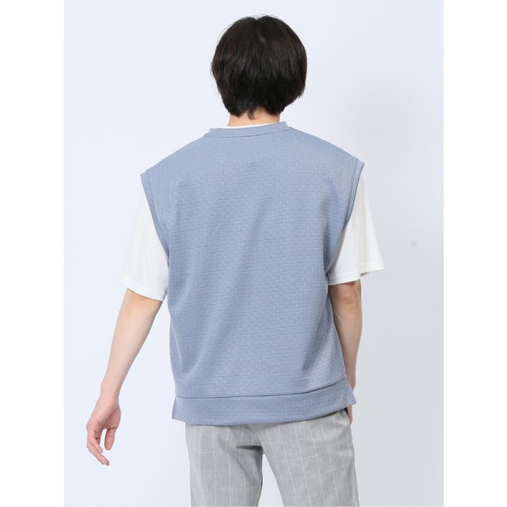 クルーネックベスト&半袖Tシャツ アンサンブル | TAKA-Q MEN | 詳細画像26 