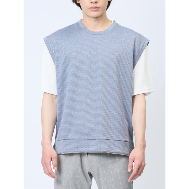 クルーネックベスト&半袖Tシャツ アンサンブル | TAKA-Q MEN | 詳細画像29 