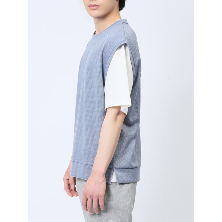 クルーネックベスト&半袖Tシャツ アンサンブル | TAKA-Q MEN | 詳細画像30 
