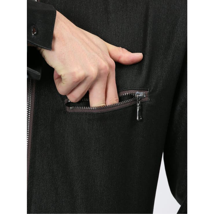 ストレッチ デニムジャージ シングル ライダース | TAKA-Q MEN | 詳細画像10 