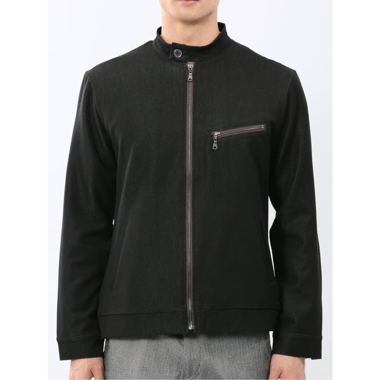 ストレッチ デニムジャージ シングル ライダース | TAKA-Q MEN | 詳細画像6 