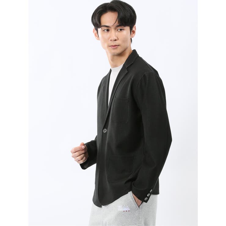 ストレッチ デニムジャージ 1ボタン ジャケット | TAKA-Q MEN | 詳細画像2 