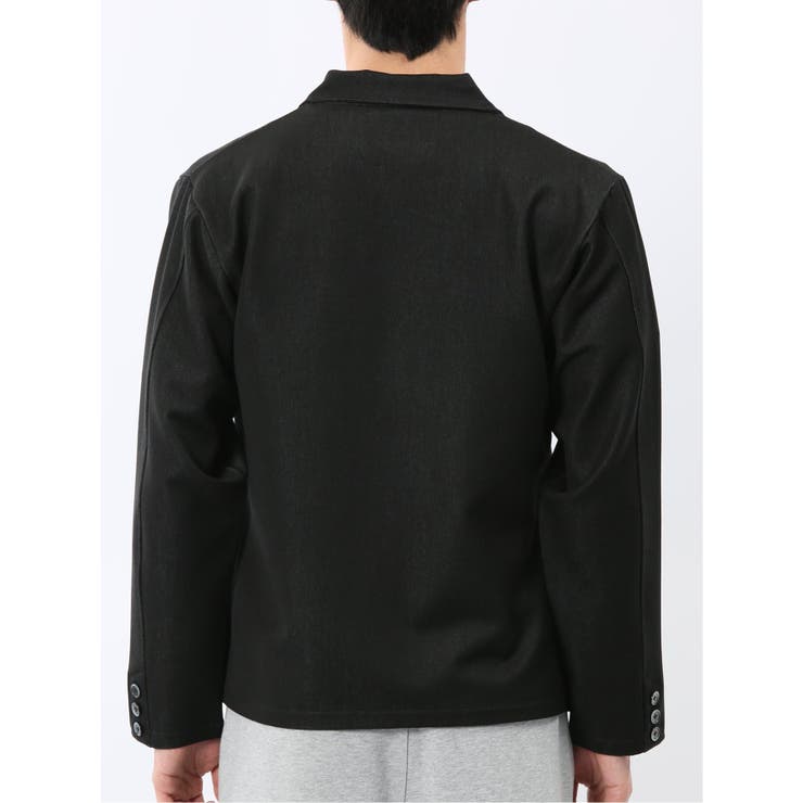 ストレッチ デニムジャージ 1ボタン ジャケット | TAKA-Q MEN | 詳細画像8 