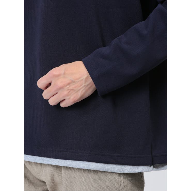 ダイアゴナル フェイクVネック長袖Tシャツ | TAKA-Q MEN | 詳細画像20 