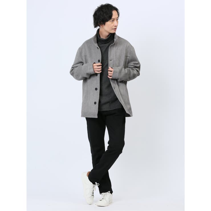 シェブロンジャガード タートルネック長袖Tシャツ | TAKA-Q MEN | 詳細画像15 