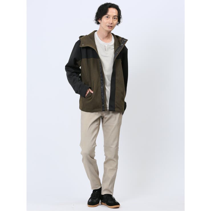 カットスエード フェイクキーネック長袖Tシャツ | TAKA-Q MEN | 詳細画像5 