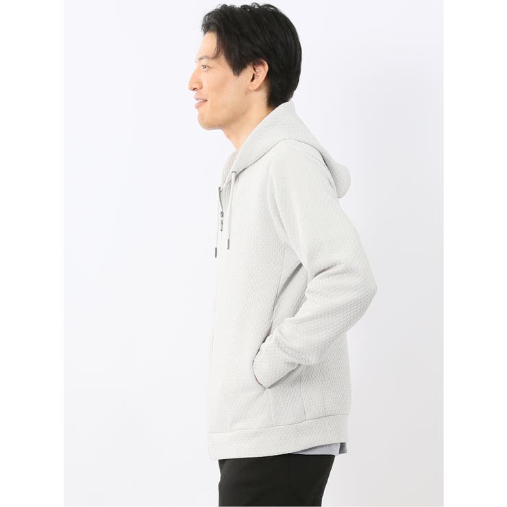ふくれジャガード 長袖ジップパーカー | TAKA-Q MEN | 詳細画像2 