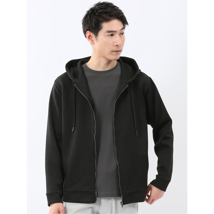 ストレッチ ブリスターツイル フルジップパーカー | TAKA-Q MEN | 詳細画像1 
