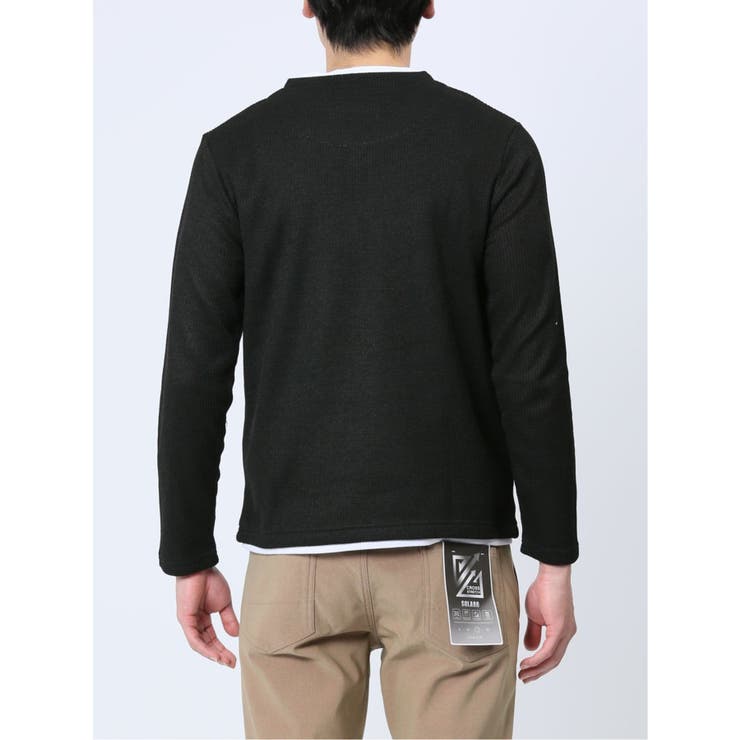 ワッフル裏起毛 フェイクVネック長袖Tシャツ | TAKA-Q MEN | 詳細画像26 