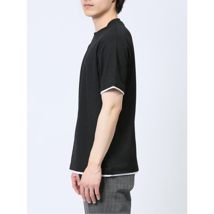 リンクス千鳥 フェイククルーネック半袖Tシャツ | TAKA-Q MEN | 詳細画像10 